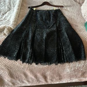 St John Couture black lace skirt NWT